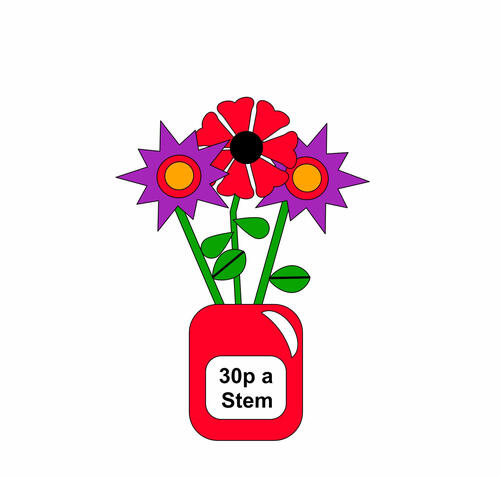vase of flowers for sale red vase with flowers.